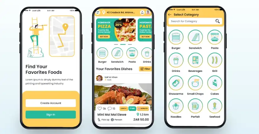 on demand food delivery app