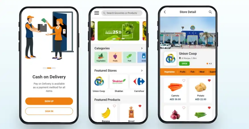 on demand grocery application