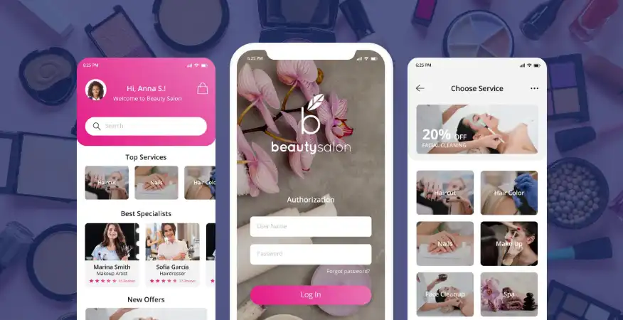 Beauty Service mobile App development 