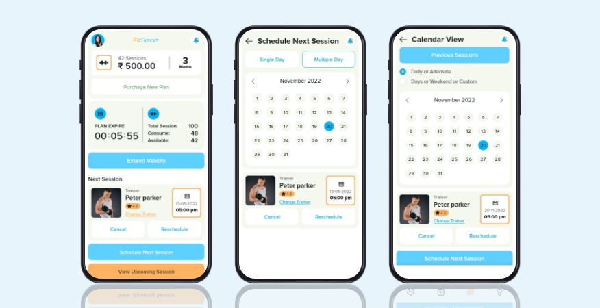 Health and fitness application Development