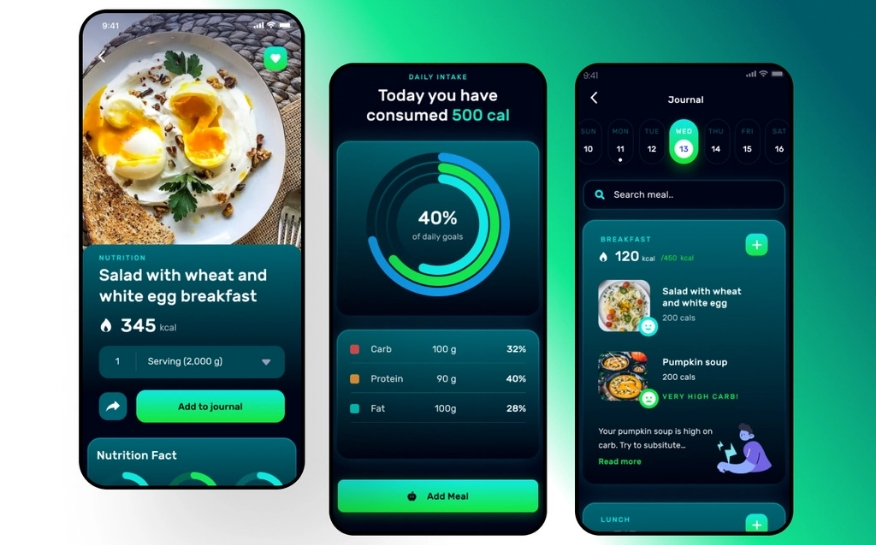 Nutrition and diet mobile application