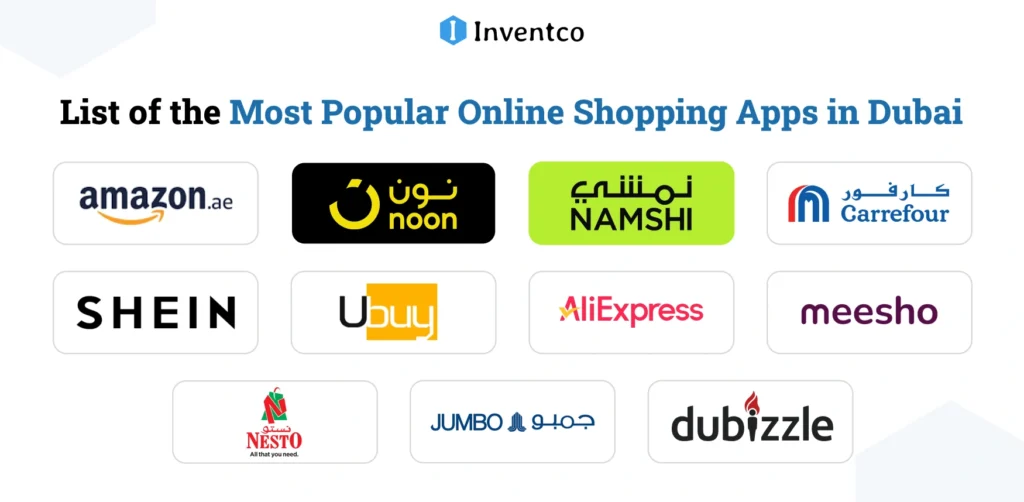List of the Most Popular Online Shopping Apps in Dubai