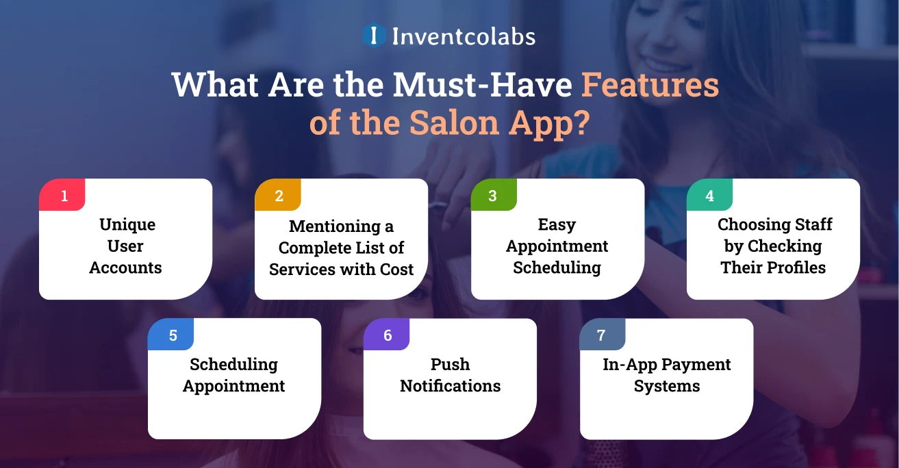 What are the Must-Have Features of the Salon App?