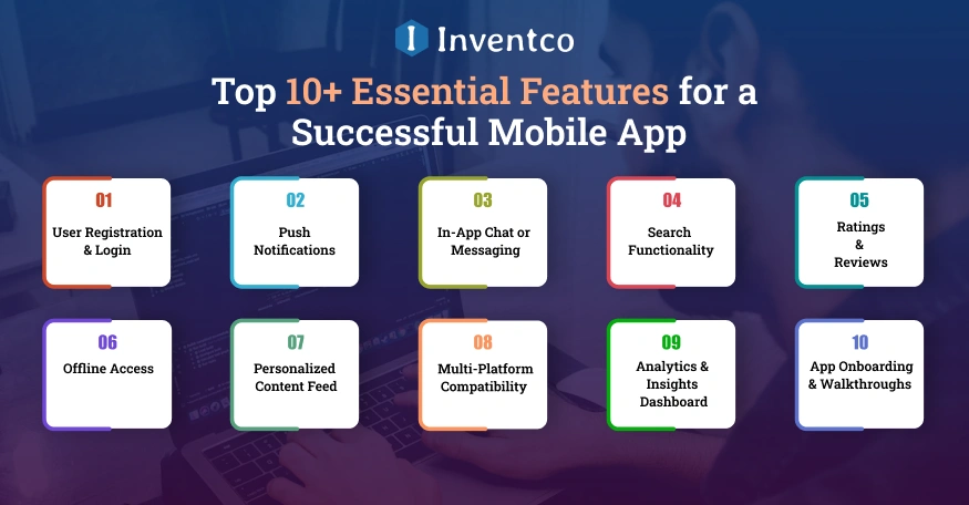Top 10+ Essential Features for a Successful Mobile App