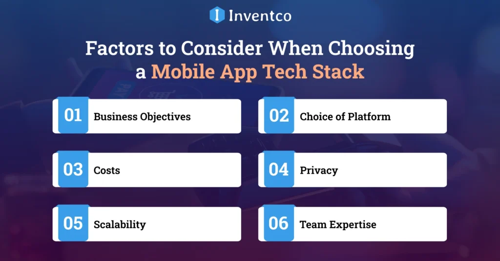 Factors to Consider When Choosing a Mobile App Tech Stack