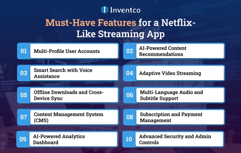 Must-Have Features for a Netflix-Like Streaming App