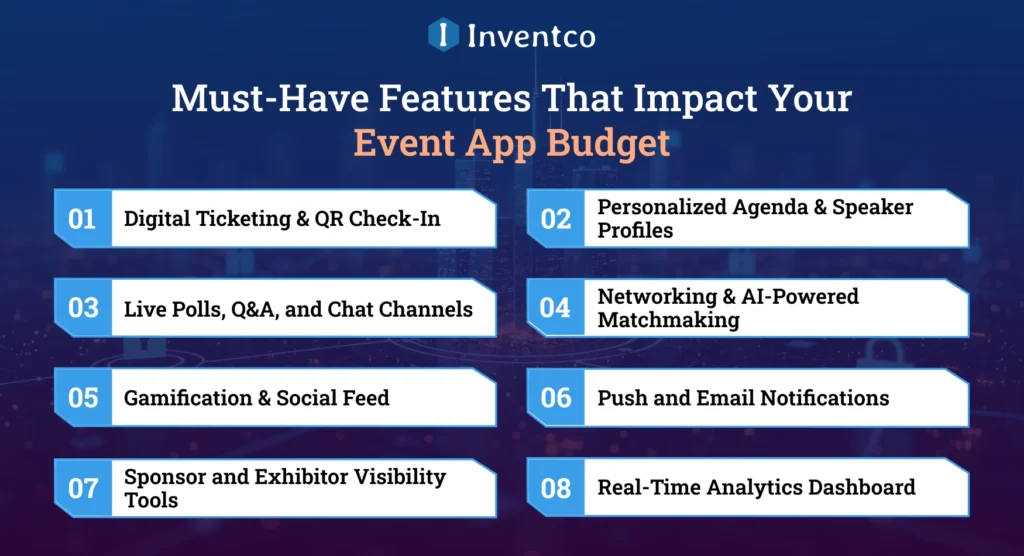 Must-Have Features That Impact Your Event App Budget