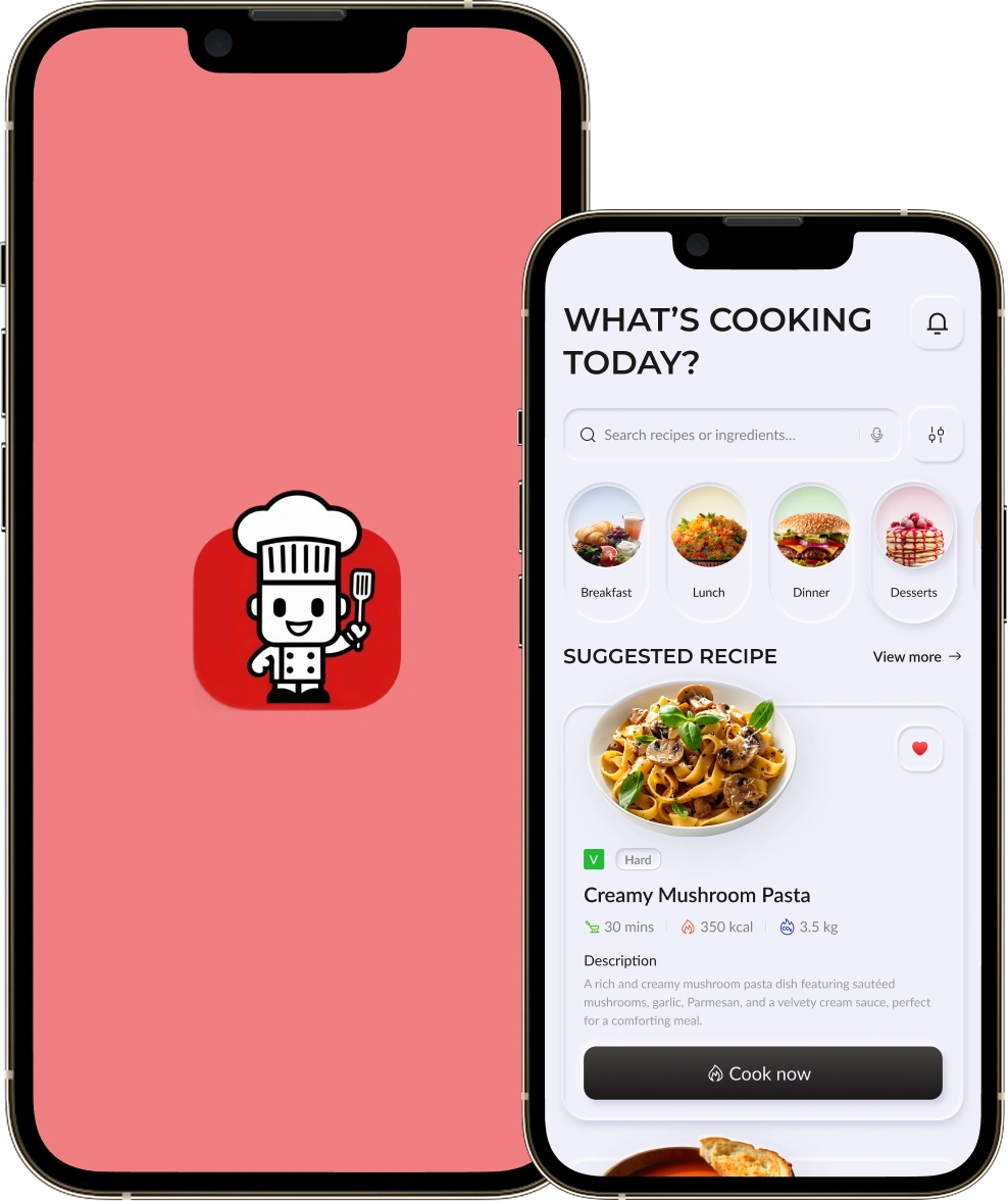 Pocket Chef app screen
