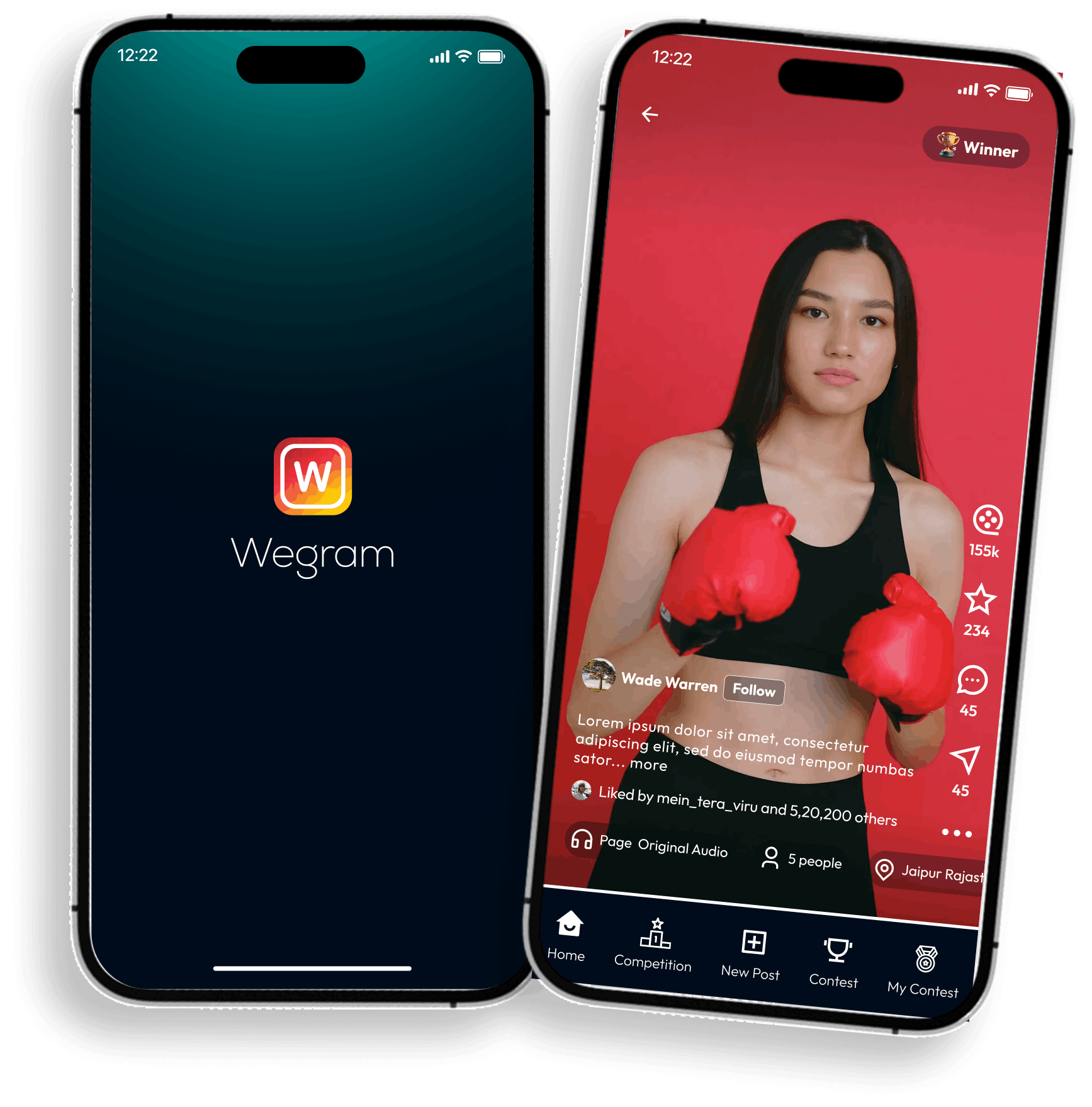 Wegram app screen