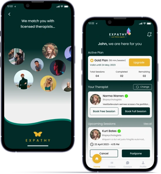 Expathy app screen