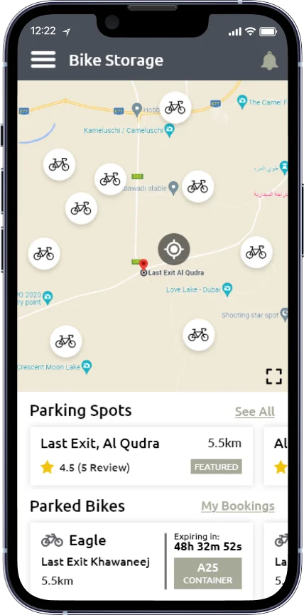 pedalocker app screen