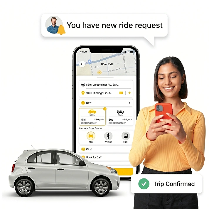 Innovative Custom taxi app Software Development Services