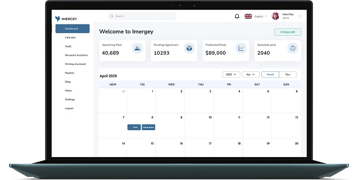 Imergey Desktop Interface