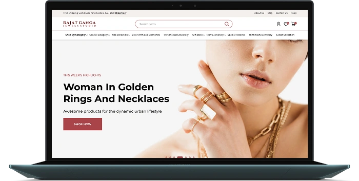 Silver Jewellery Desktop View